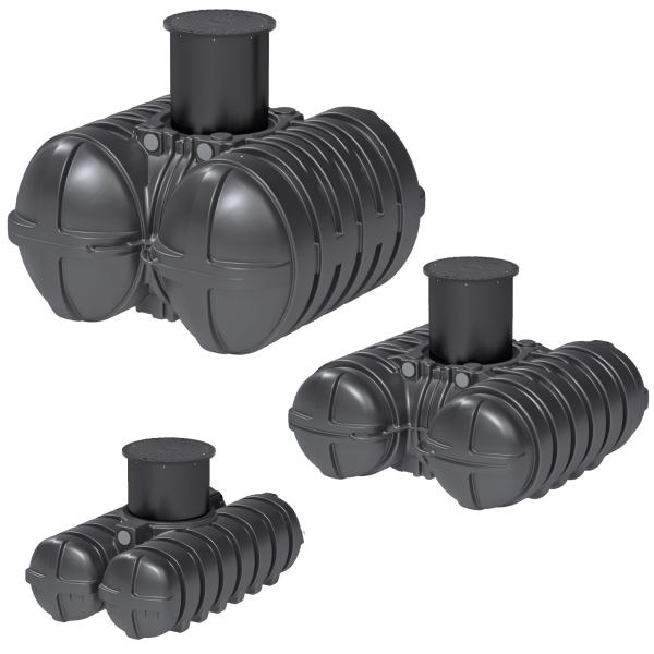 Roth Twinbloc Flachtank 1500 Liter bis 10000 Liter inklusive Schacht und Deckel